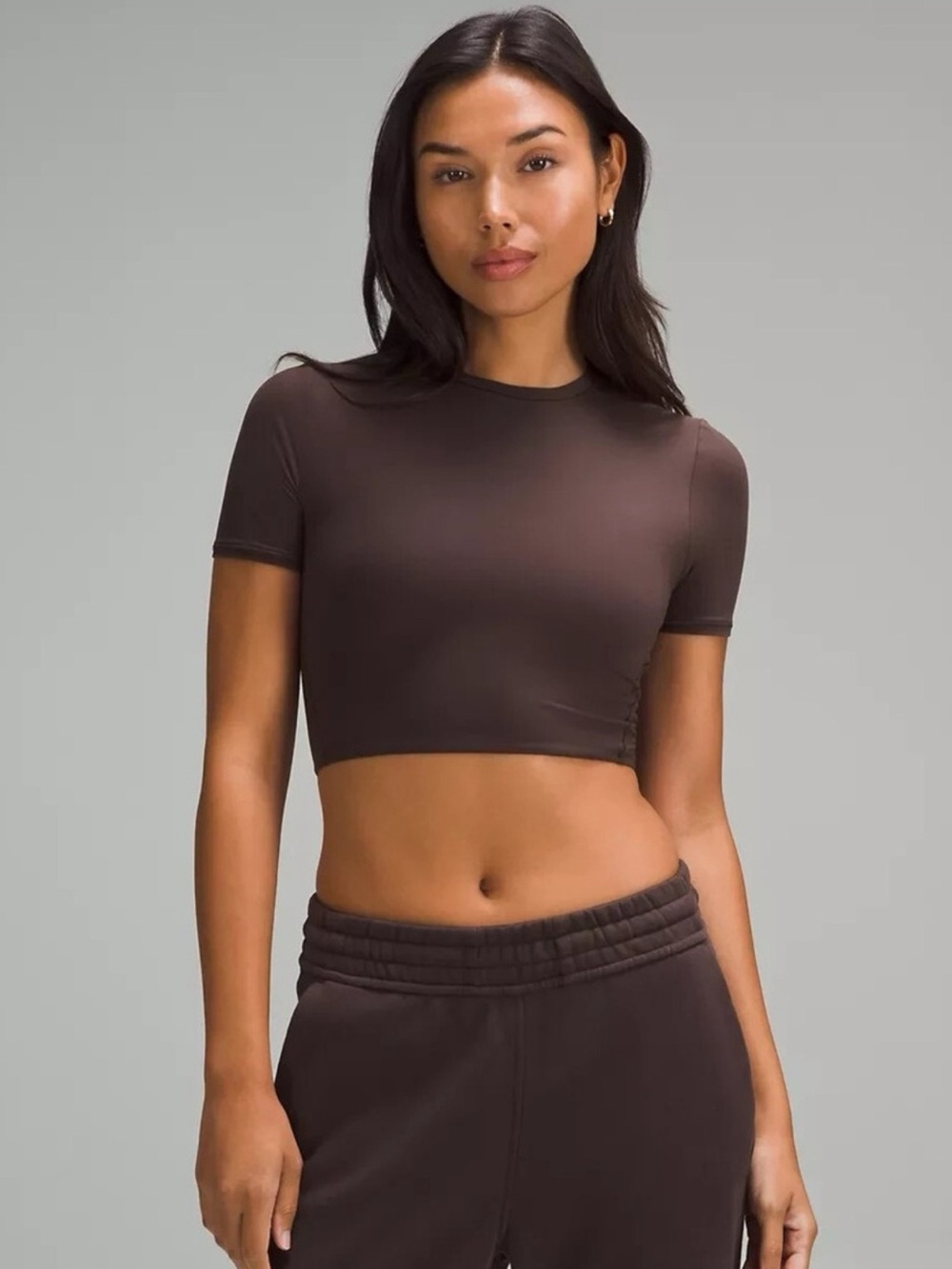 Lululemon Wundermost Nulu Cropped Crewneck Tshirt Sz M